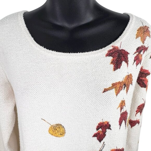 VTG 90s Fall Leaves National Wildlife Art Limited Maxi Dress Women’s Women’s XL - Picture 5 of 14